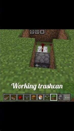 Working Trashcan🔥 #minecraft#shortsviral#viral#gaming#trending#trendingshorts#shorts#minecraftshorts
