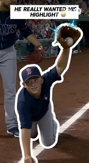 Ball Kid DIVES in Front of First Baseman 😳