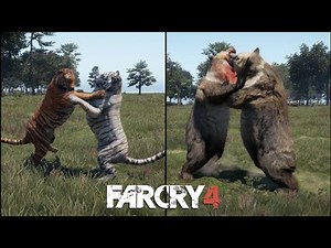All Animals Fighting Animations: Far Cry 4 (REMAKE)