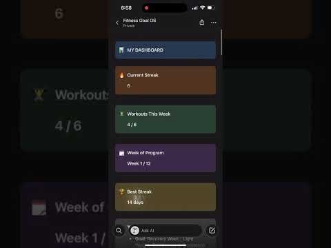 This Notion Workout Log Tracks Your Progress Automatically 