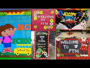 Preschool Welcome Chart decoration ideas/Welcome board decoration/Back to school board/Door design