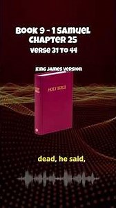 Bible Book 9 1 Samuel Chapter 25 Verse 31 To 44