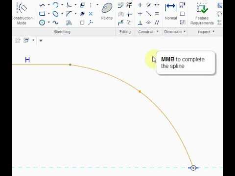 Spline G2 end condition in sketch : PTC Creo