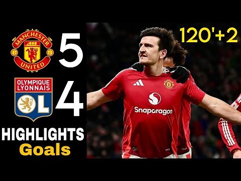 Harry Maguire Goal 🤯 Manchester United vs Lyon 5-4 | Highlights & Goals | Europa League 2025