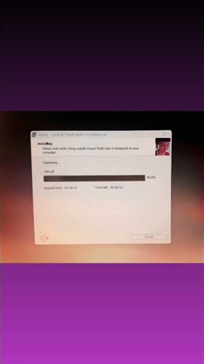 GTA 5 Enhanced Installation Stuck at 99.9% 💀WAITED 2 HOUR FOR THIS #GTA5 #GamingShorts #PCGaming