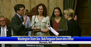 Bob Ferguson sworn in as Washington governor, promises action on budget, health, and housing