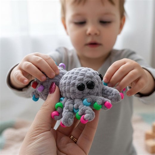 Sensory Spider Beaded Fidget No Sew Crochet Pattern Amigurumi Plushie Toy - Etsy Canada