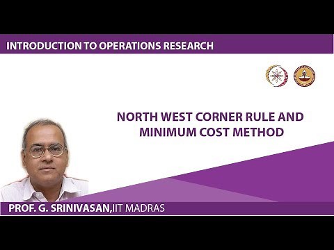 North West corner Rule and minimum cost method