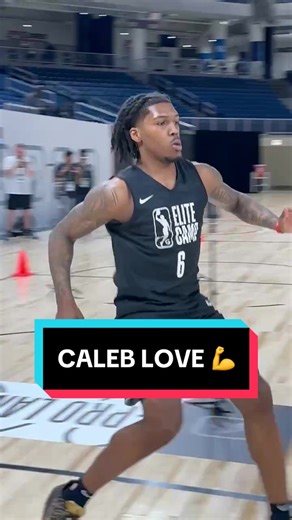 2024 Pac-12 Player of the Year and @Arizona Basketball star Caleb Love showcasing his talents in the strength and agility drills at #GLeagueEliteCamp 😤