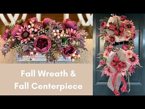 Fall Wreath & Fall Centerpiece Tutorial - How to Make a Fall Centerpiece