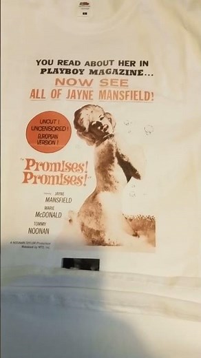 theatre poster Jayne Mansfield film promises promises (with Jon Pertwee in the background