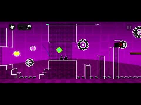 Geometry dash player trying poly dash for the first time