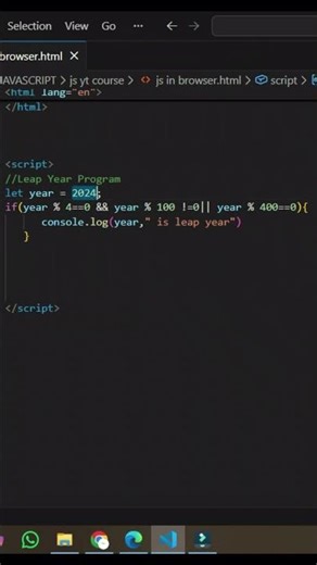 How to find leap year in JavaScript #coding #frontendcourse #python