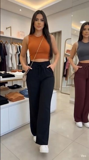 👉 Comprei na shopee esse Kit 02 Calças Pantalona Lanzinha Feminina | Elegância e Conforto no Inverno
