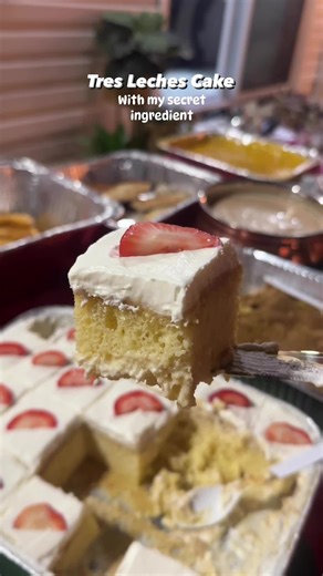 Tres Leches Cake ✨Recipe for one 13x9 cake pan - 1 Box Yellow cake mix (Follow the directions on the back of the box) - Bake for 30mins at 350F ✨Milk Mixture - 1 can Evaporated milk - 1 can Coconut milk ( you can also use regular milk) - 1/2 can Condensed milk ✨Salted Caramel (let it cool before adding to the cake) - 1 stick salted butter / 1/2 cup - 3/4 cup dark brown sugar - 2/3 cup whipping cream - 1 tsp vanilla extract ✨Whipping Cream - 2 cups heavy cream - 1/4 cup powdered sugar - 1 tsp van