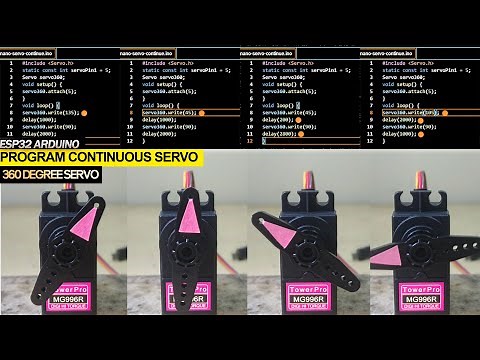 Control servo Arduino different program 360 vs 180 degree