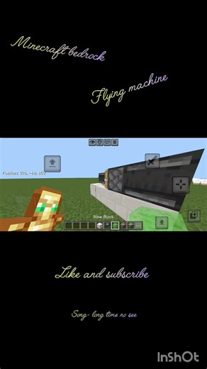 Minecraft bedrock flying machine #gameplay #minecraft #gaming #ytshorts #tipsntricks