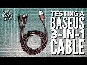 Testing a Baseus 3-in-1 cable (micro-usb/lightning/type-c)