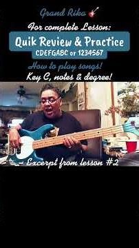 Grand Rika🎸 Beginner Bass Lessons! Learn how to play this song using notes of scale or numbers!