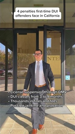 Top 4 Penalties for a First DUI Offense in California