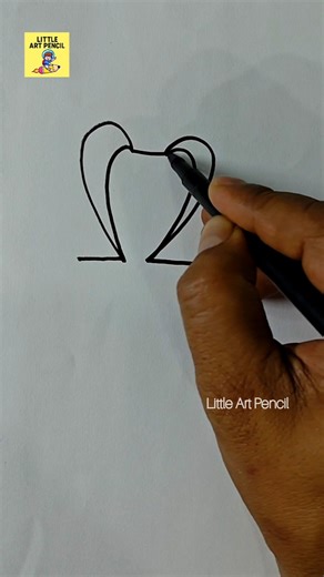 How to Draw a Cute Bird! Easy Bird Drawing #artwork #video #ytshorts #littleartpencil