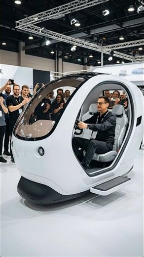 Autonomy-Ready Pod in Action! Rider Drives Through a Cheering Expo Crowd #shorts