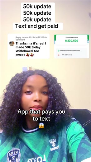 Earn Money Online: Text for Cash Update