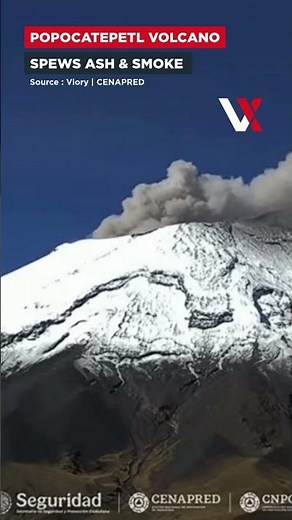 Popocatepetl Volcano Erupts With Ash Plume, Mexico Keeps Yellow Alert In Place | VERTEX
