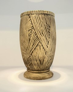 Mccoy Pottery - “BASKET LINE” Textured Vase With Green Glaze - Etsy