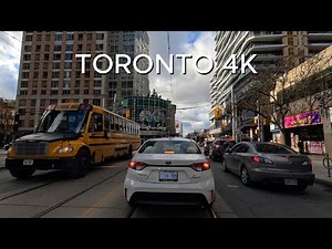 Driving Downtown - Toronto Centre 4K - Canada