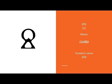 Glagolitic Alphabet with Pronunciation (Old Slavic)