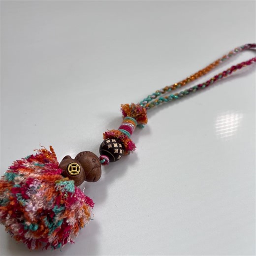 Tibetan Style Tassel Bag Charm: Red, Teal & Pink Car Mirror Hanging Charms Homedecor - Etsy