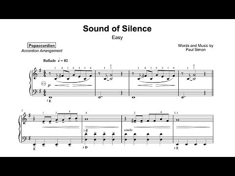 Sound of Silence, Accordioncover, Akkordeonsolo, Tutorial