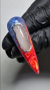 Liquid Metal Frame Nails Tutorial 🌊🔥