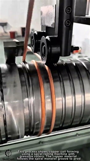 Copper Coil Forming Work Tool Using Spiral Rolling Machine #worktool