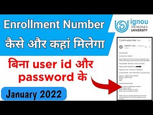 IGNOU Enrollment Number Kaise Nikale | How to get Enrollment Number | IGNOU ID Card Download Online