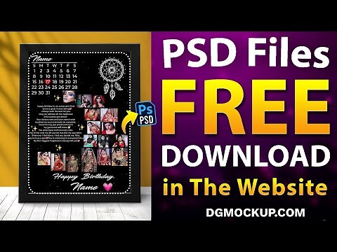 Collage Frame Psd Files Free Download | Customize Calendar 📆 Birthday template | Free PSD file