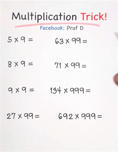Magic 9: How to Multiply in Seconds! | Prof D