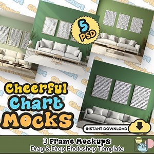 3 Frames Green Room Mockups, Digital Download, Photoshop File, PSD Drag and Drop, Room Themes, Easy to Use - Etsy UK