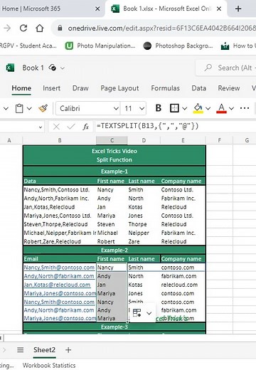 How to use the Text split function in excel? #viralpost #viral #virals #exce #video #reelsviral #ExcelHacks #shorts #ExcelTipsandTricks #ExcelSkills #tricks #exceltricks #tipsandtricks #How #reels2023 #viralreels #ExcelTricks #reelsinstagram #foreyou | Excel Tricks