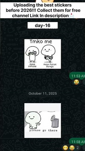 😂 Day 16 | Funny WhatsApp Stickers Collection Before 2026 🤯 #stickers #whatsapp #whatsappstickers