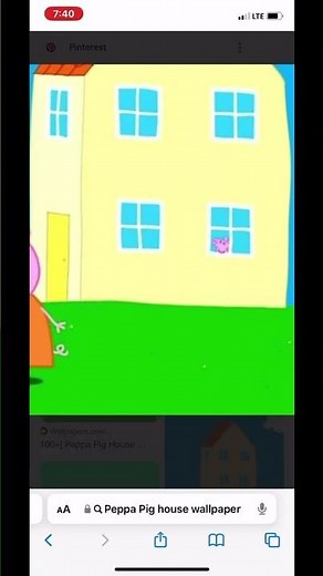 Creepy Peppa Pig house wallpaper