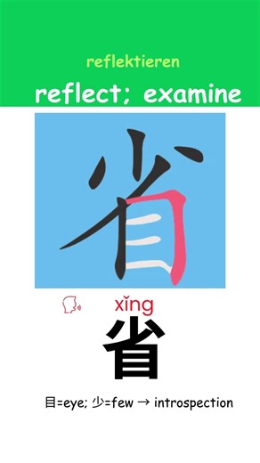Chinese Writing: “ reflect | reflektieren ” Step by Step #ChineseWriting #ChineseCalligraphy