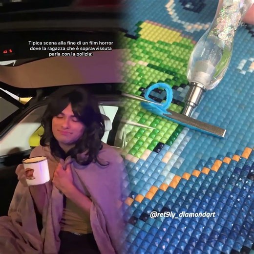 Tipica scena alla fine di un film horror dove la ragazza che è sopravvissuta parla con la polizia