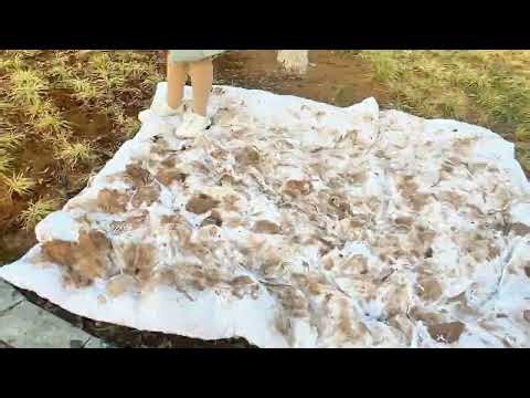 Filthy Boots vs. Helpless Blanket – Muddy Stomps in the Wild!女孩在户外用脏短靴把被子踩脏