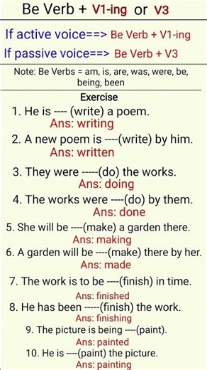 "V-ing or V3?" | Easy trick to use them #short #yshorts #GrammarTips #Trending