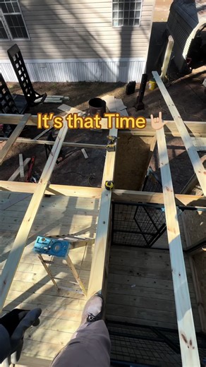 Walking the carpenters plank 😂. It’s time for metal. #handyman