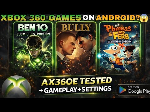XBOX 360 Games on ANDROID!? 😳 AX360E Emulator Gameplay + Settings Test