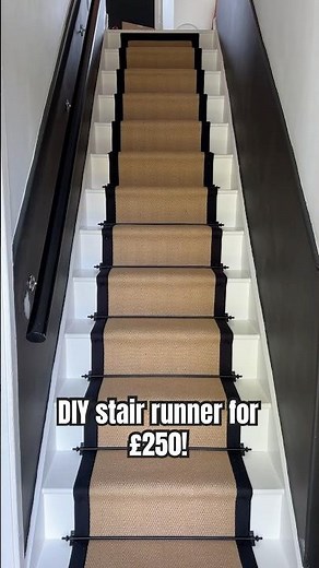 DIY Budget stair runner for £250! #diy #stairs #homeimprovement
