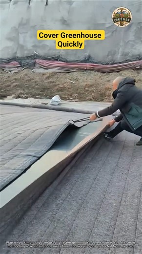 Using Clips to Cover Greenhouse Quickly and Securely 🌱🧷